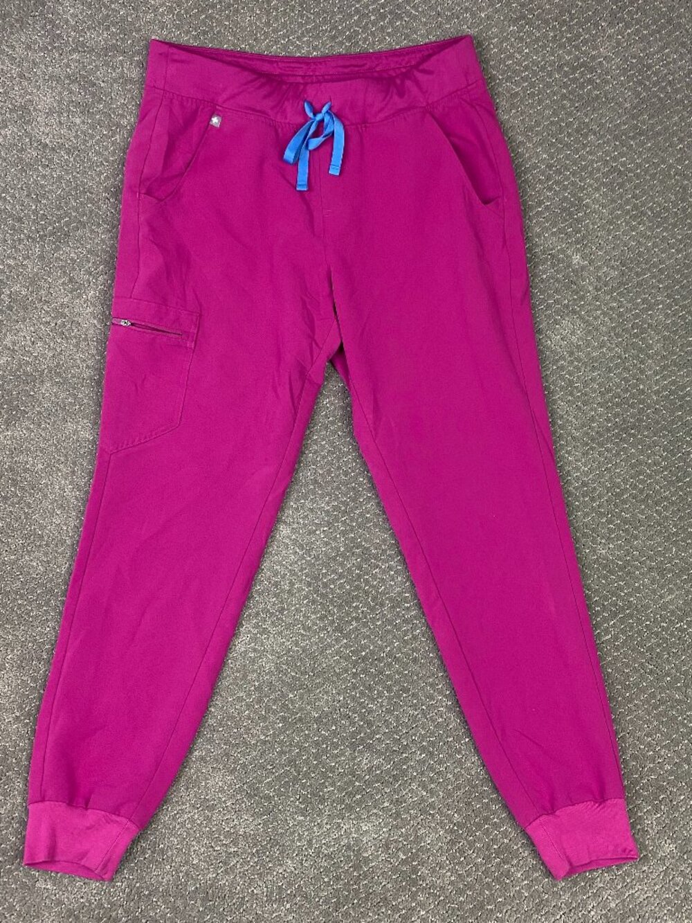 Figs Zamora 2.0 Jogger Scrub Pants Womens Small Magenta Pink Blue Nurse